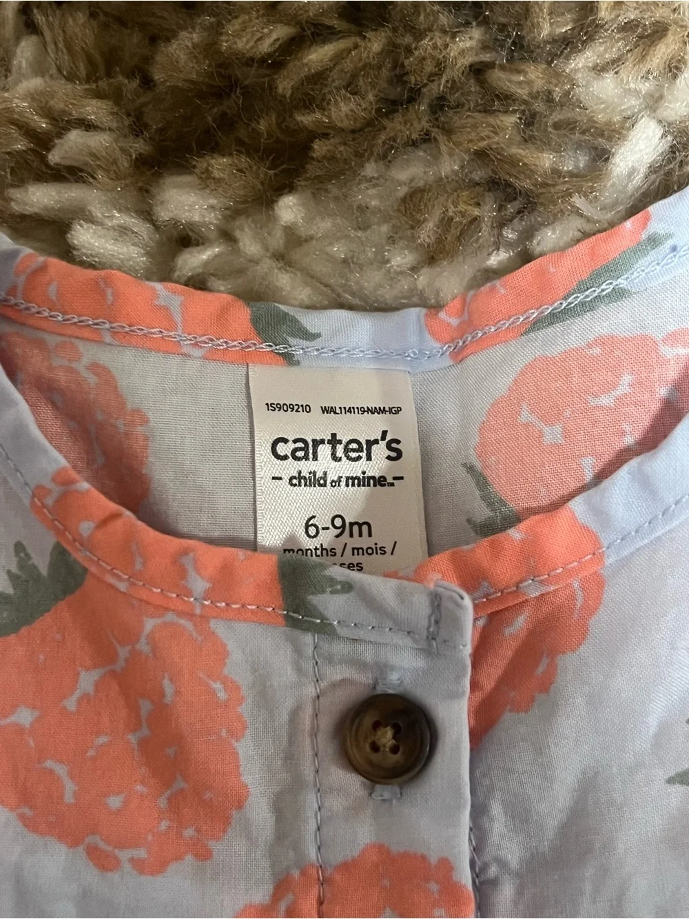 Carter's Pink Strawberry Print Baby Dress & Bloomers 6-9 months